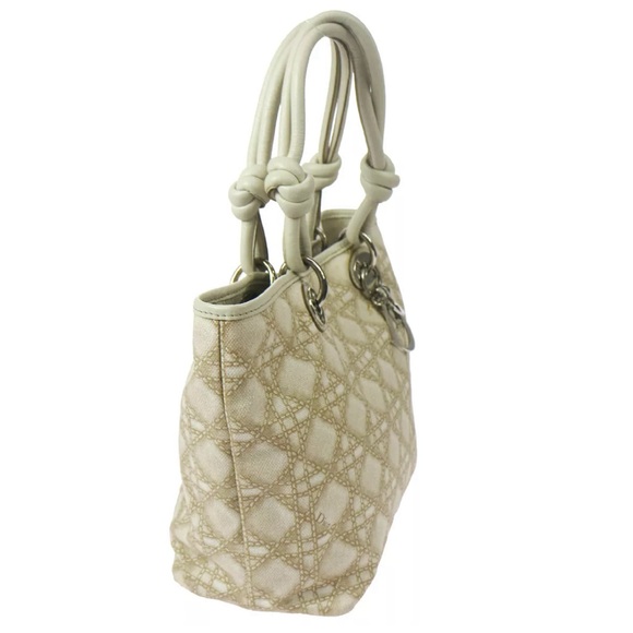 Christian Dior PVC Coated Canvas Leather Tote Bag - Picture 3 of 10